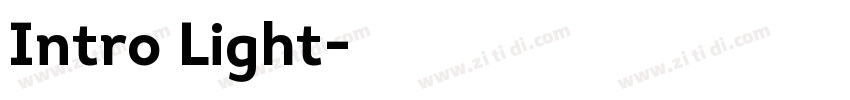 Intro Light字体转换